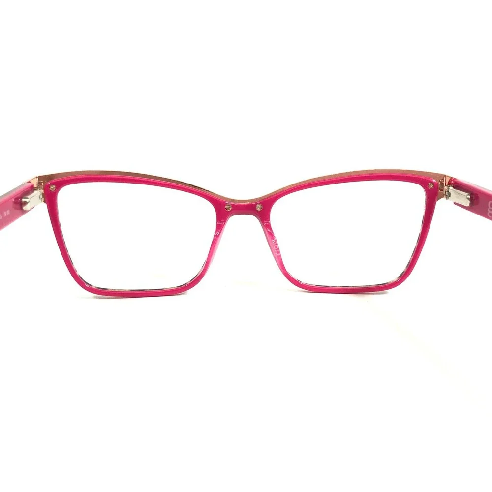 Gwen Stefani Eyeglasses Frames GX082 MUL Brown Tortoise Pink Cat Eye 52-17-135